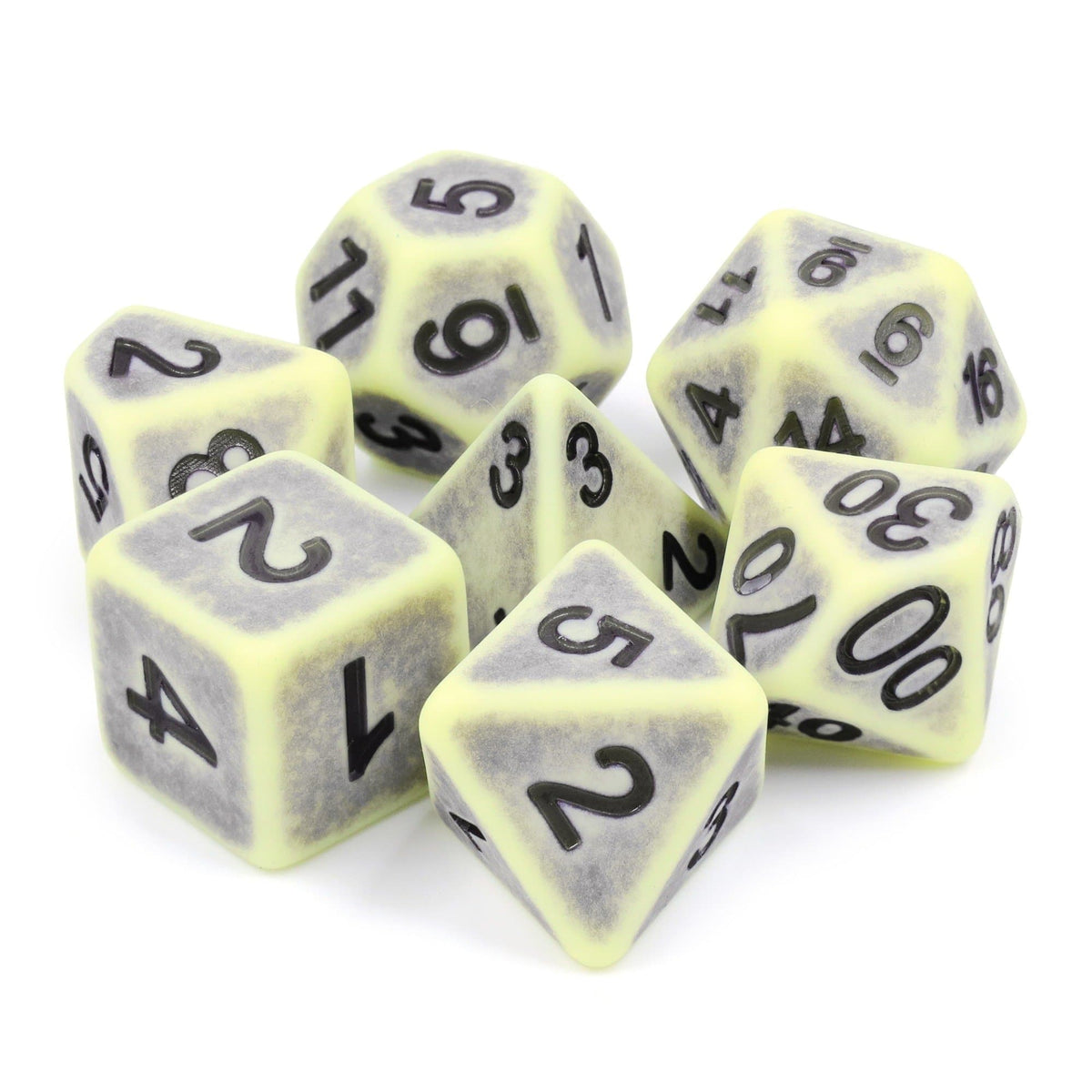 RPG Dice | "Synthwave Strata" | Set of 7