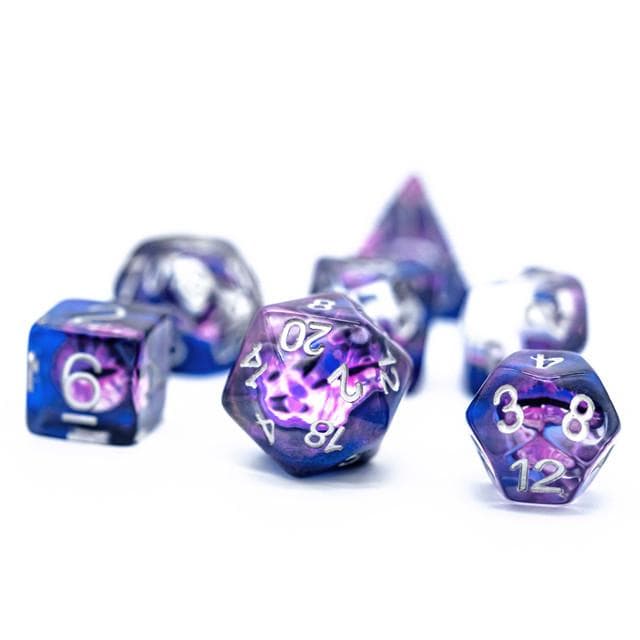 Polyhedral Dice Set | Resin | "Sea Dragon's Eye" | Set of 7 (D0112)