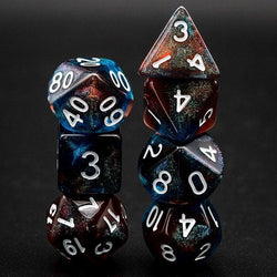 RPG Dice | "Ice and Fire" | Set of 7