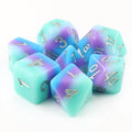 Polyhedral Dice Set | Acrylic | Pastel Candy "Rainbow Dash" | Set of 7 (D0131)
