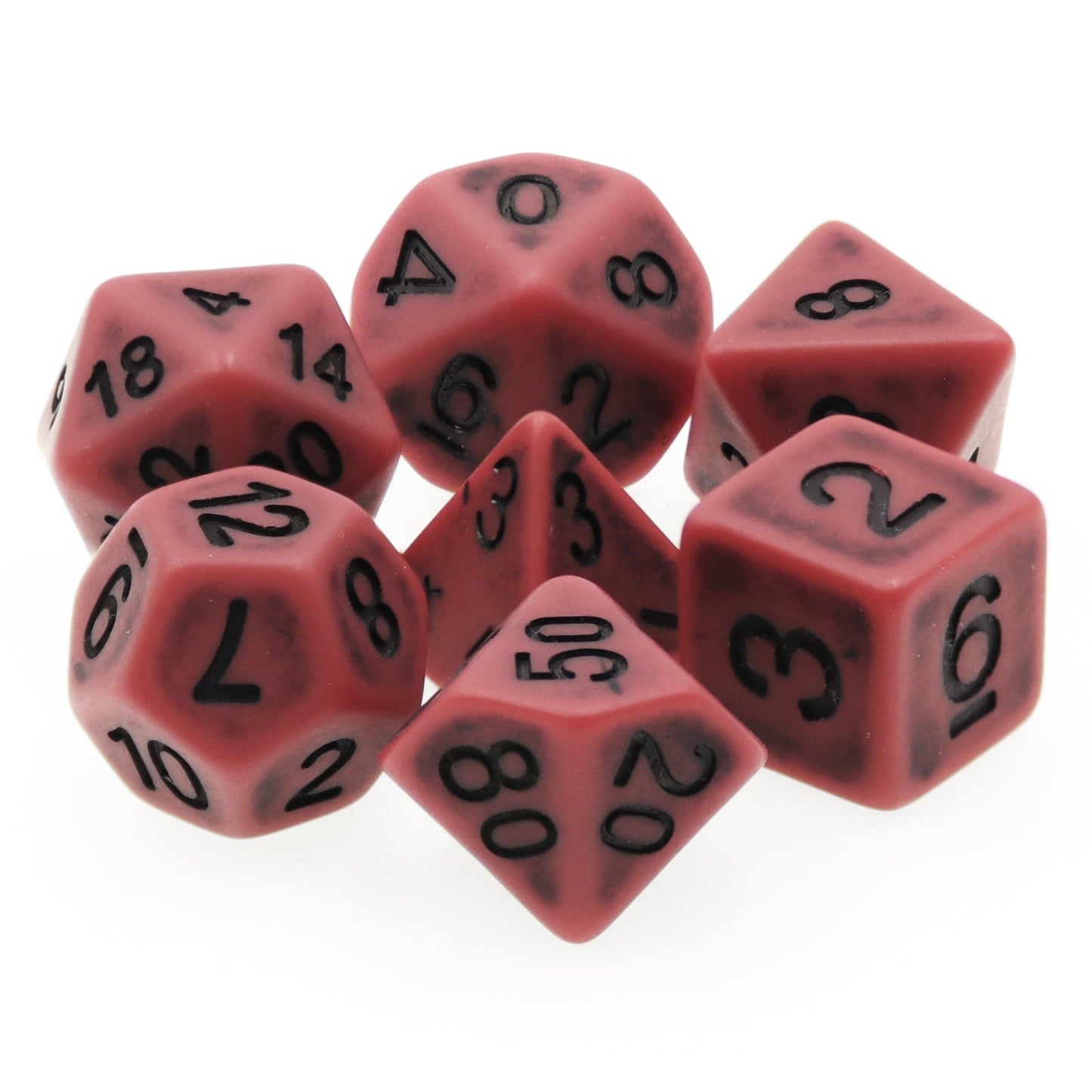 RPG Dice | "Ancient Red" | Set of 7