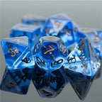 Polyhedral Dice Set | Acrylic | "Wizard's Wand" | Set of 7 (D0079)