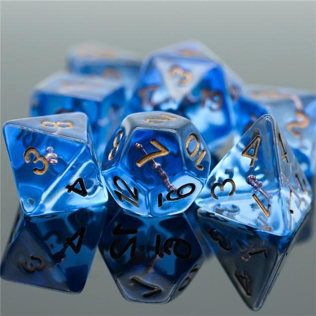 Polyhedral Dice Set | Acrylic | "Wizard's Wand" | Set of 7 (D0079)
