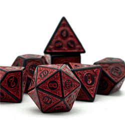 RPG Dice | "Red Alchemy" | Set of 7