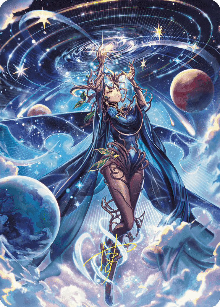 Omniscience Anime Art Card (Gold-Stamped Signature) [Wilds of Eldraine Art Series]