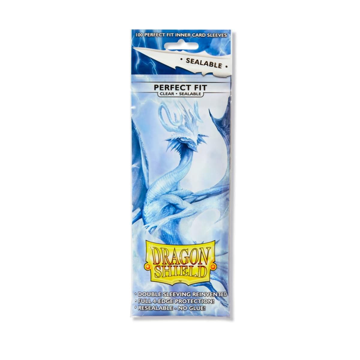 Dragon Shield | Standard Size Inner Sleeves | 100ct | Sealable Clear (Perfect Fit)