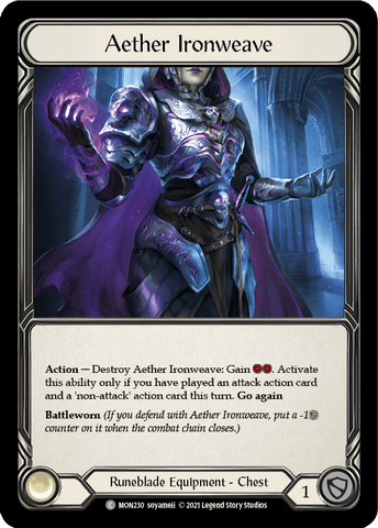 Aether Ironweave [MON230-CF] (Monarch)  1st Edition Cold Foil