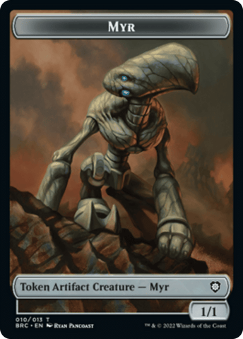 Myr // Powerstone Double-Sided Token [The Brothers' War Commander Tokens]