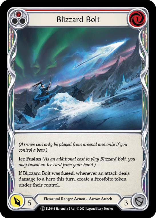 Blizzard Bolt (Red) [U-ELE044] Unlimited Rainbow Foil