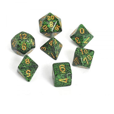 CHX 25335 Polyhedral Speckled Recon/gold 7-Die Set