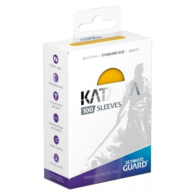 Ultimate Guard: Katana | Standard Size Sleeves | 100ct | Yellow (Matte)