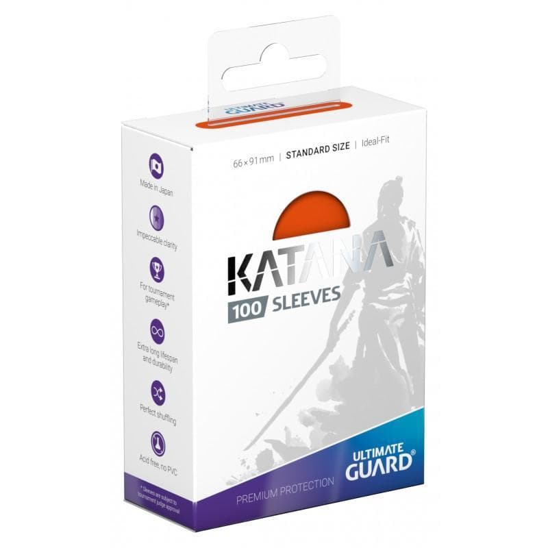 Ultimate Guard: Katana | Standard Size Sleeves | 100ct | Orange (Matte)